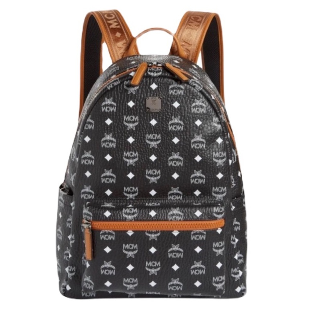 MCM Large Black/Cognac Visetos Backpack